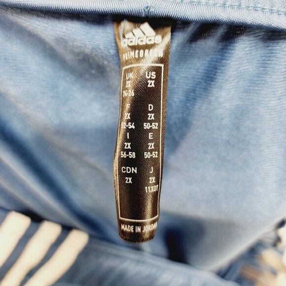 Adidas joggers Pants Mens Blue Tapered Leg Slim Fit 2X plus size - Picture 3 of 14